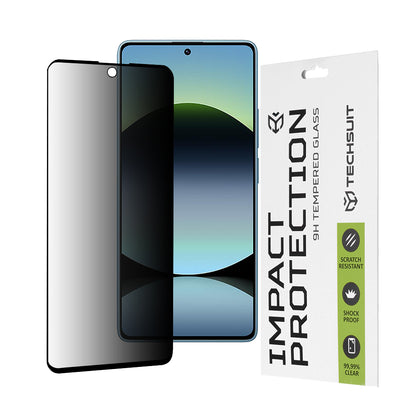 Ochranná fólia na displej Privacy Techsuit pre Xiaomi Redmi Note 14S, tvrdené sklo, plné lepidlo, 111D