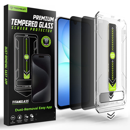 Ochranná fólia na displej Privacy Techsuit TitanGlass CrystalHD pre Samsung Galaxy A17 5G / A16 5G A166, bezpečnostné sklo, plné lepenie, sada 2 kusy