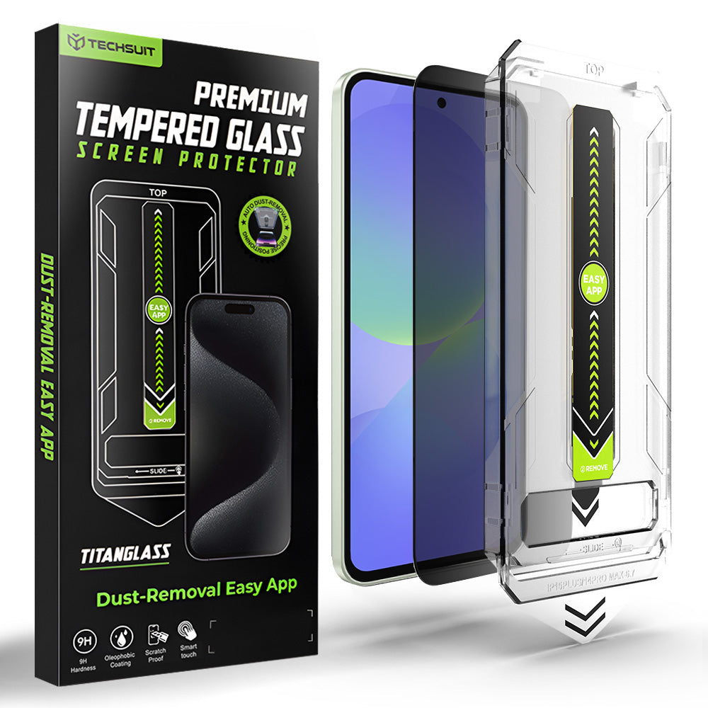 Ochranná fólia na displej Privacy Techsuit TitanGlass CrystalHD pre Samsung Galaxy A37 5G / A36 A366, bezpečnostné sklo, plné lepidlo