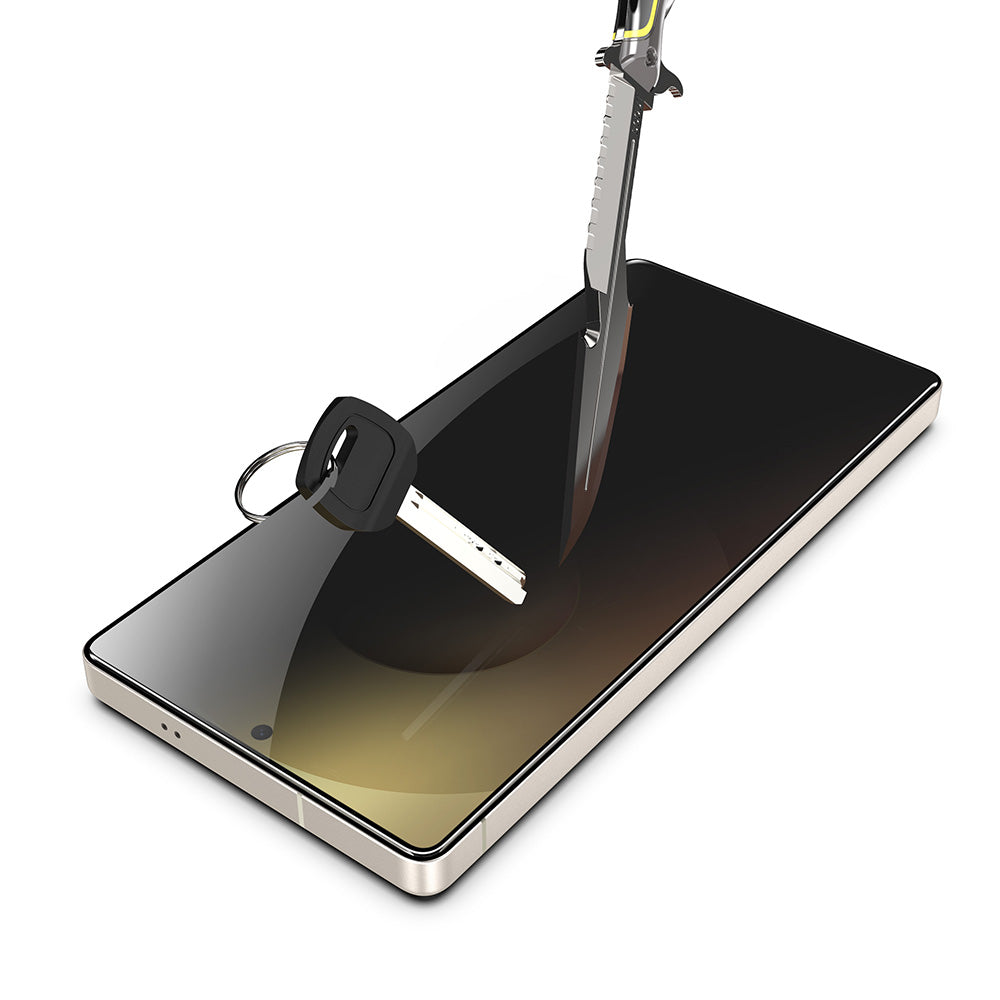 Ochranná fólia na displej Privacy Techsuit TitanGlass CrystalHD pre Samsung Galaxy S26 Ultra, Kalené sklo, Full Glue