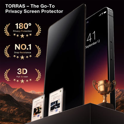 Ochranná fólia na displej Privacy Torras GlassGo Install Master pre Samsung Galaxy S26 Ultra S948, Kalené sklo, Full Glue