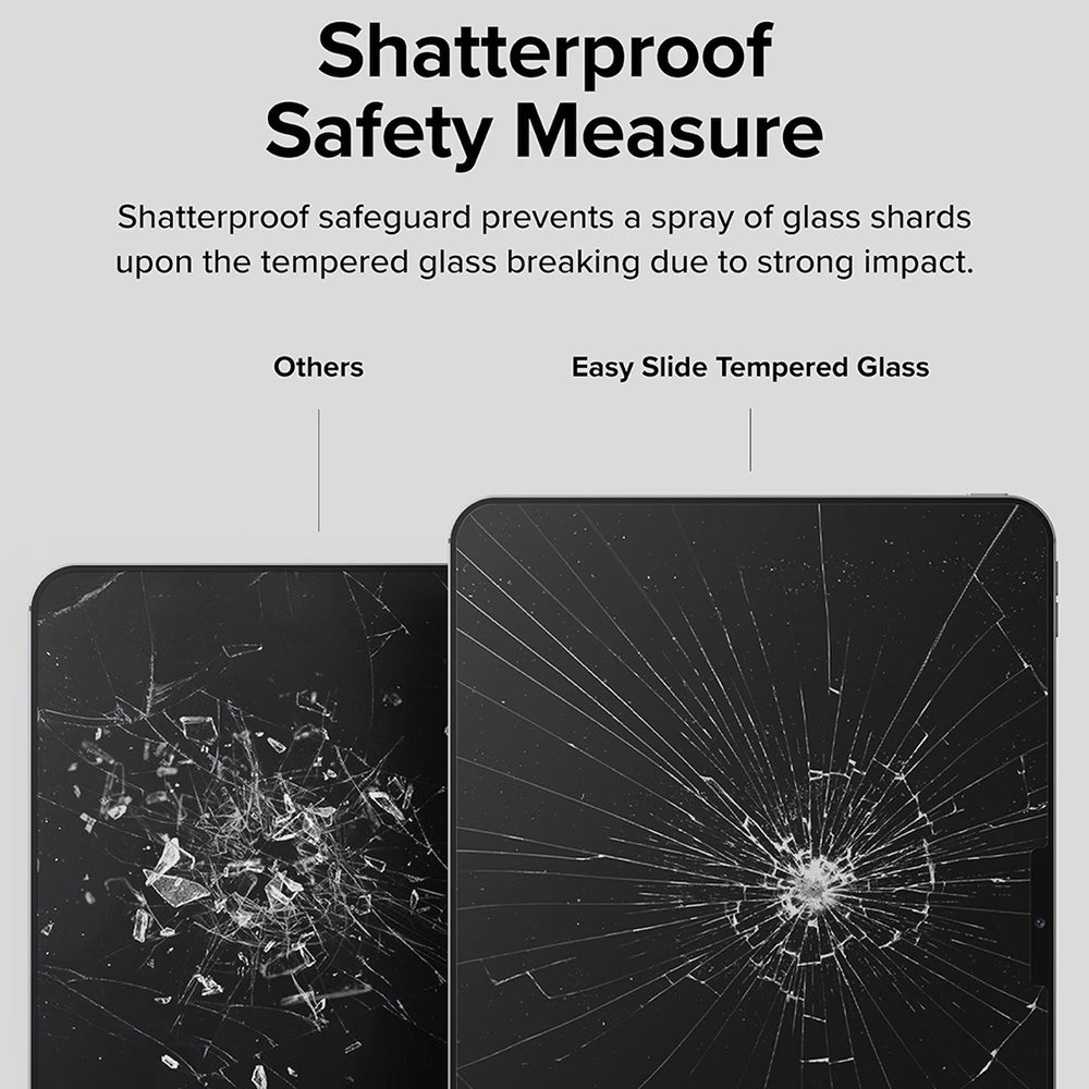 Ringke Easy Slide Screen Protector for Apple iPad Pro 11 (2024), Tempered Glass, Full Glue
