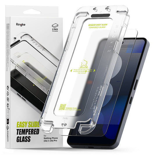 Ochranná fólia na displej Ringke Easy Slide pre Nothing Phone (3a) / Phone (3a) Pro, tvrdené sklo, plné lepidlo, sada 2 kusy