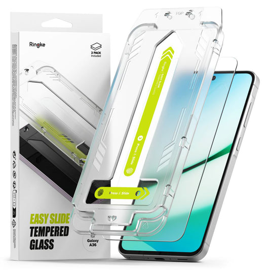 Ochranná fólia na displej Ringke Easy Slide pre Samsung Galaxy A36 A366, tvrdené sklo, plné lepidlo, sada 2 kusy