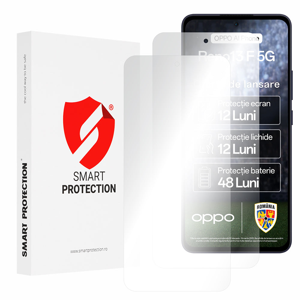 Smart Protection Premium Classic Screen Protector Film for Oppo Reno13 FS 5G / Reno13 F 4G / Reno13 F, Plastic, Set of 2 pieces