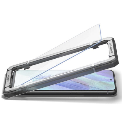Ochranná fólia na displej Spigen GlastR Align Master pre Samsung Galaxy S21 FE 5G G990, Kalené sklo, Full Glue, Sada 2 kusy AGL03088