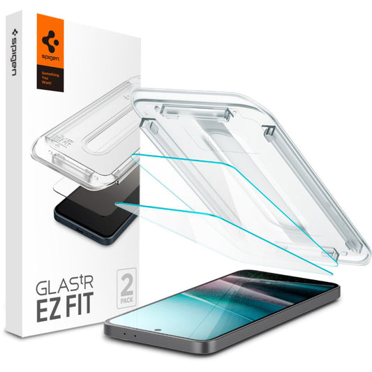 Ochranná fólia na displej Spigen GlastR EZ FIT pre Samsung Galaxy A36 A366, tvrdené sklo, plné lepidlo, sada 2 kusy AGL09202
