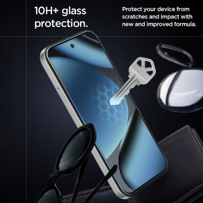 Spigen GlastR EZ FIT Pro HD Screen Protector for Google Pixel 10a, Tempered Glass, Full Glue, Set of 2 pieces AGL11364