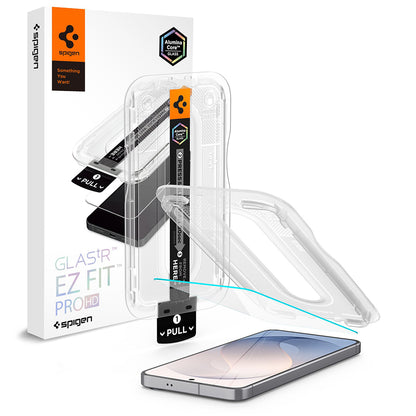 Ochranná fólia na displej Spigen GlastR EZ FIT Pro HD pre Samsung Galaxy S26 FE S741, tvrdené sklo, Full Glue AGL11996
