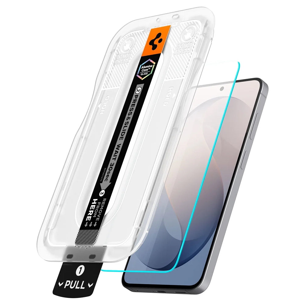 Ochranná fólia na displej Spigen GlastR EZ FIT Pro HD pre Samsung Galaxy S26 FE S741, tvrdené sklo, Full Glue AGL11996