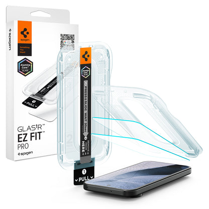 Ochranná fólia na displej Spigen GlastR EZ FIT Pro pre Google Pixel 11 Pro XL, tvrdené sklo, plné lepidlo, sada 2 kusy AGL11485