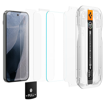 Ochranná fólia na displej Spigen GlastR EZ FIT Pro pre Google Pixel 11 Pro XL, tvrdené sklo, plné lepidlo, sada 2 kusy AGL11485