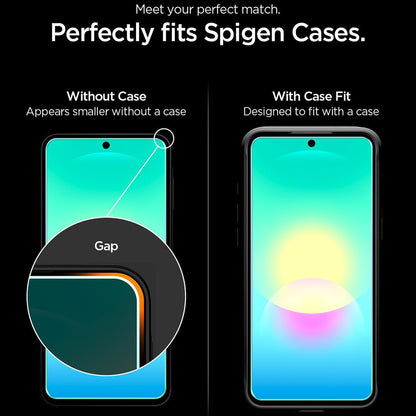 Ochranná fólia na displej Spigen GlastR EZ FIT Pro pre Samsung Galaxy A27 5G, tvrdené sklo, plné lepidlo, sada 2 kusy AGL11809
