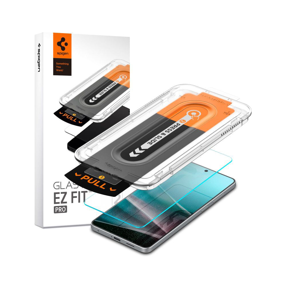Ochranná fólia na displej Spigen GlastR EZ FIT Pro pre Samsung Galaxy S25 Edge S937, Kalené sklo, Full Glue