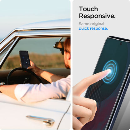 Ochranná fólia na displej Spigen GlastR Slim pre Samsung Galaxy XCover7 Pro / Xcover7 G556, tvrdené sklo, plné lepidlo, sada 2 kusy AGL09407
