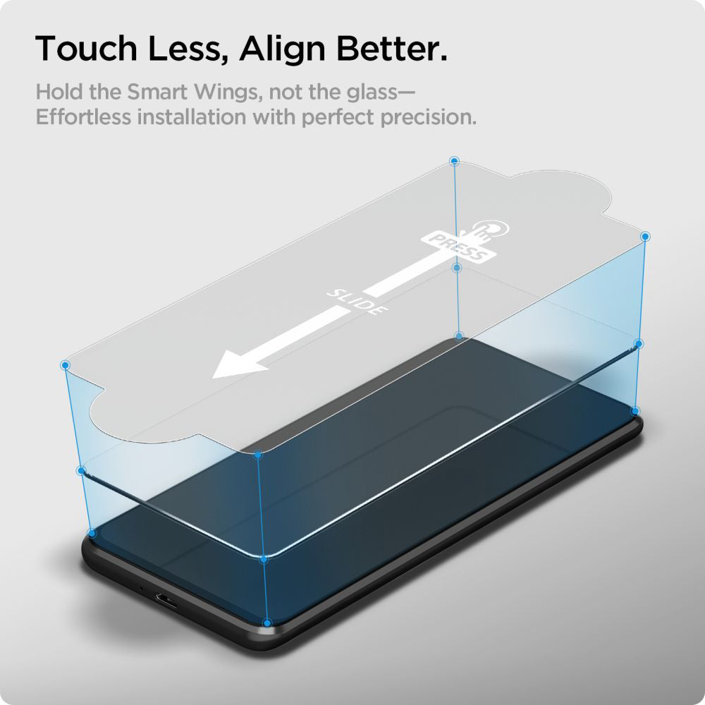 Ochranná fólia na displej Spigen GlastR Slim pre Samsung Galaxy XCover7 Pro / Xcover7 G556, tvrdené sklo, plné lepidlo, sada 2 kusy AGL09407