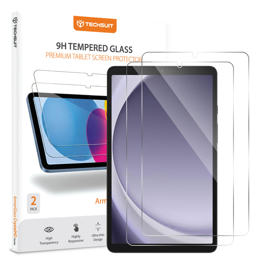 Ochranná fólia na obrazovku Techsuit ArmorGlass CrystalHD pre Samsung Galaxy Tab A11 / Tab A9, Kalené sklo, Full Glue, Sada 2 kusy