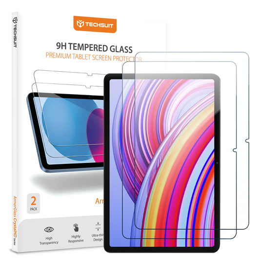 Ochranná fólia na displej Techsuit ArmorGlass CrystalHD pre Xiaomi Redmi Pad Pro / Pad Pro 5G / Poco Pad, Kalené sklo, Full Glue, Sada 2 kusy