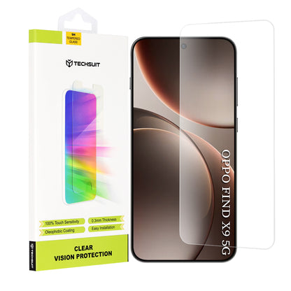 Ochranná fólia na displej Techsuit Clear Vision pre Oppo Find X9, Tvrdené sklo, Full Glue