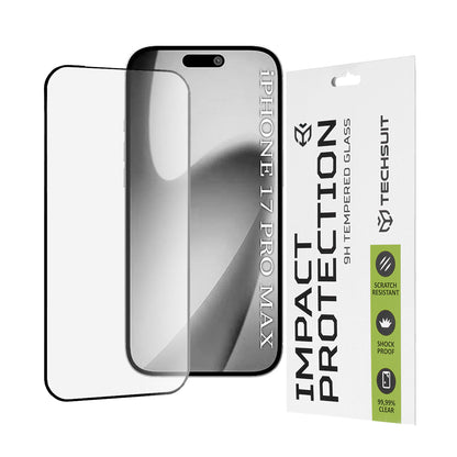 Ochranná fólia Techsuit na displej pre Apple iPhone 17 Pro Max, Kalené sklo, Full Glue, 111D, Čierna