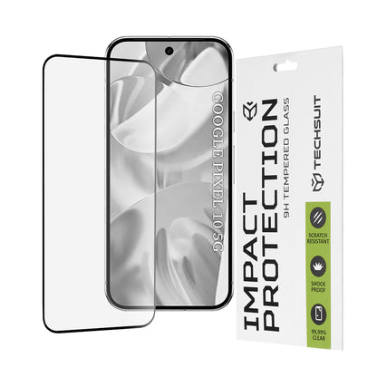 Ochranná fólia na displej Techsuit pre Google Pixel 10, tvrdené sklo, Full Glue, 111D, čierna
