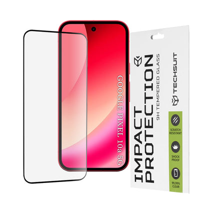 Ochranná fólia Techsuit na displej pre Google Pixel 10a, Kalené sklo, Full Glue, 111D, Čierna