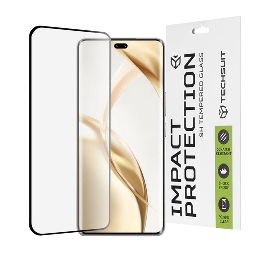 Ochranná fólia na displej Techsuit pre Honor 200 Pro, tvrdené sklo, Full Glue, 111D, čierna