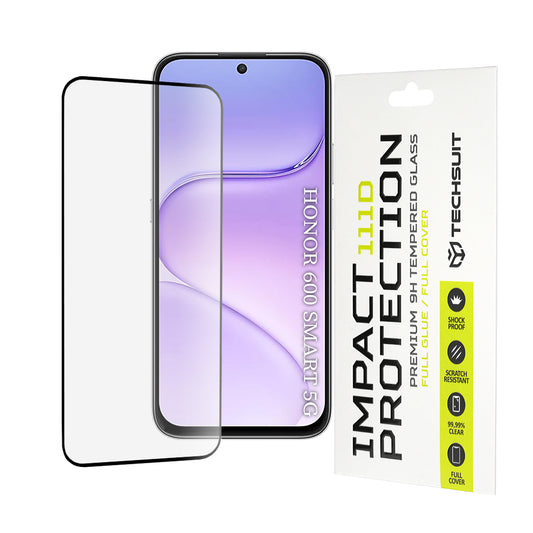 Ochranná fólia na displej Techsuit pre Honor 600 Smart, tvrdené sklo, Full Glue, 111D, čierna