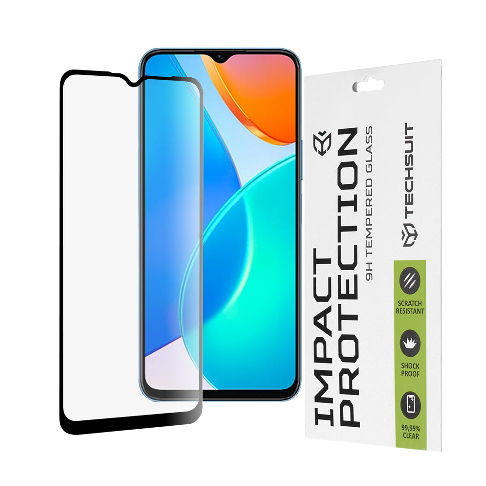 Ochranná fólia na displej Techsuit pre Honor 70 Lite / X6 / X8 5G, tvrdené sklo, plné lepidlo, 111D, čierna