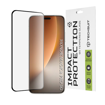 Ochranná fólia na displej Techsuit pre Honor Magic8 Pro, Kalené sklo, Full Glue, 111D, Čierna
