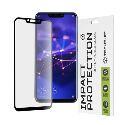 Ochranná fólia na displej Techsuit pre Huawei P Smart+ 2019 / Mate 20 Lite / nova 3 / nova 3i, tvrdené sklo, Full Glue, 111D, čierna
