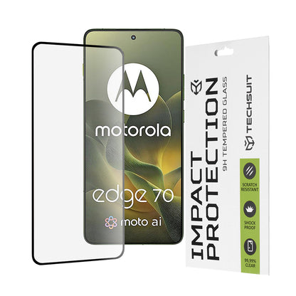 Ochranná fólia Techsuit na displej pre Motorola Edge 70, Kalené sklo, Full Glue, 111D, Čierna