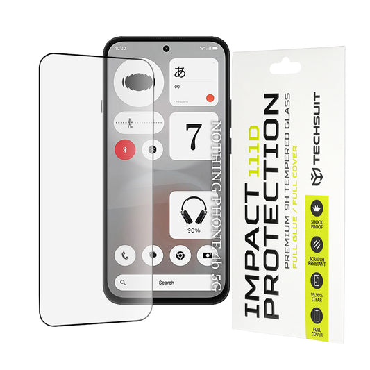 Ochranná fólia na displej Techsuit pre Nothing Phone (4b), tvrdené sklo, Full Glue, 111D, čierna