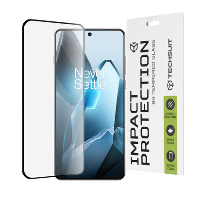 Ochranná fólia na displej Techsuit pre OnePlus 13, tvrdené sklo, Full Glue, 111D, čierna