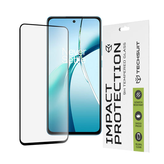 Ochranná fólia na displej Techsuit pre OnePlus Nord CE4 Lite, tvrdené sklo, plné lepidlo, 111D, čierna