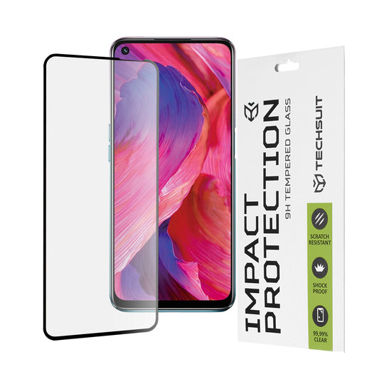 Ochranná fólia na displej Techsuit pre OnePlus Nord N200 5G / Oppo A74 5G / A54 5G, tvrdené sklo, plné lepidlo, 111D, čierna