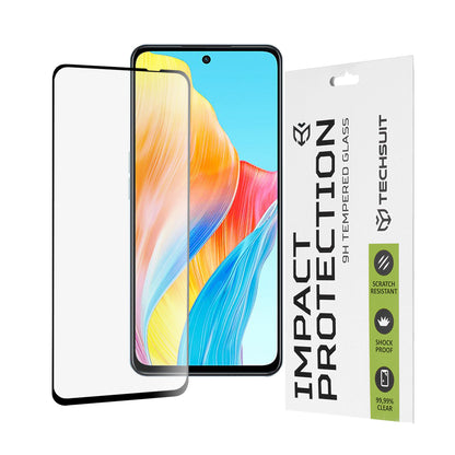 Ochranná fólia na displej Techsuit pre OnePlus Nord N30 SE / Oppo A79 / A98 / A58 4G, tvrdené sklo, Full Glue, 111D, čierna