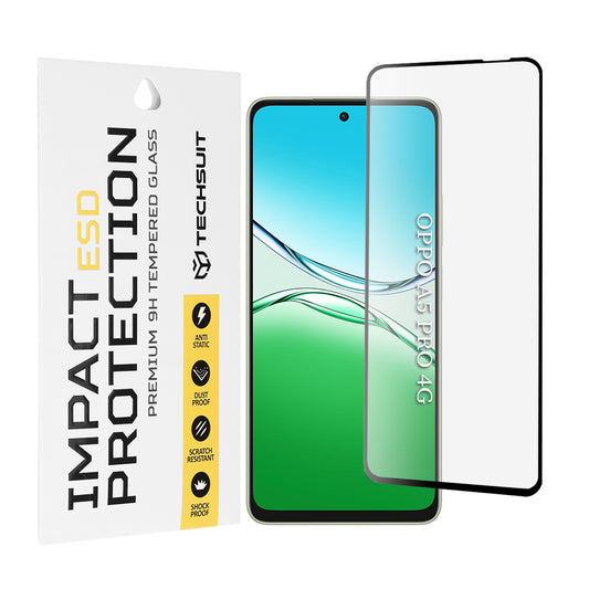 Ochranná fólia na displej Techsuit pre Oppo A5 Pro 4G / A5 Pro, tvrdené sklo, plné lepidlo, čierna