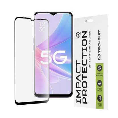 Ochranná fólia na displej Techsuit pre Oppo A58 5G / A78 5G, tvrdené sklo, plné lepidlo, 111D, čierna