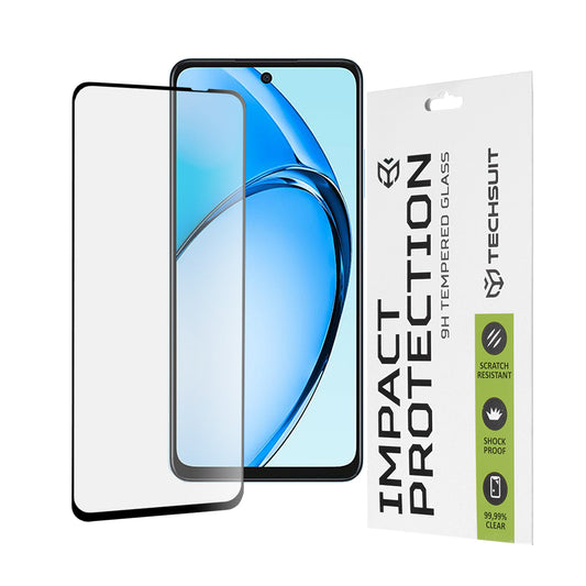 Ochranná fólia na displej Techsuit pre Oppo A60, tvrdené sklo, Full Glue, 111D, čierna