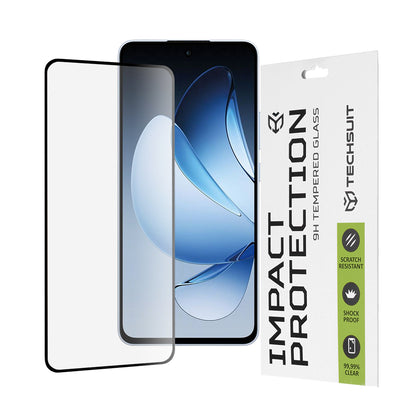 Ochranná fólia na displej Techsuit pre Oppo Reno13, tvrdené sklo, Full Glue, 111D, čierna