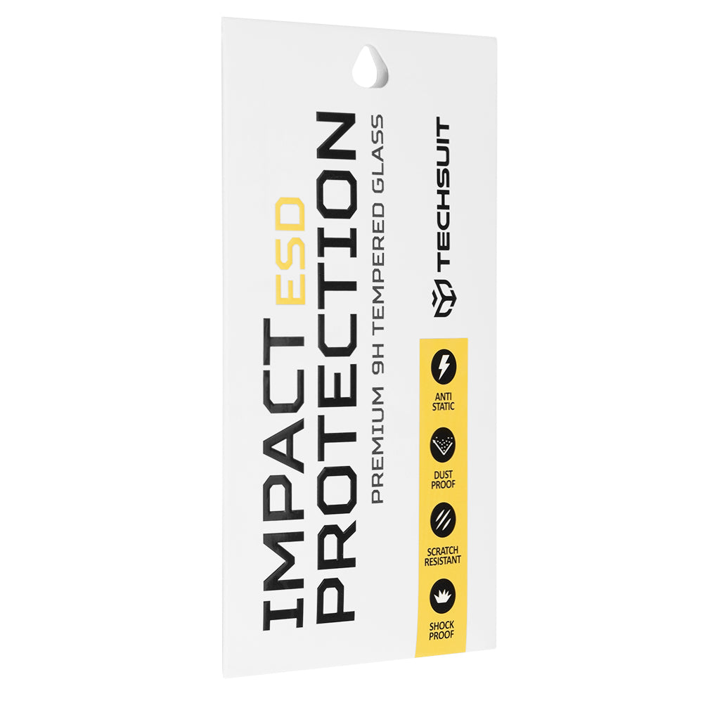 Techsuit Screen Protector Film for Oppo Reno14 FS 5G / Reno14 F, Tempered Glass, Full Glue, Black