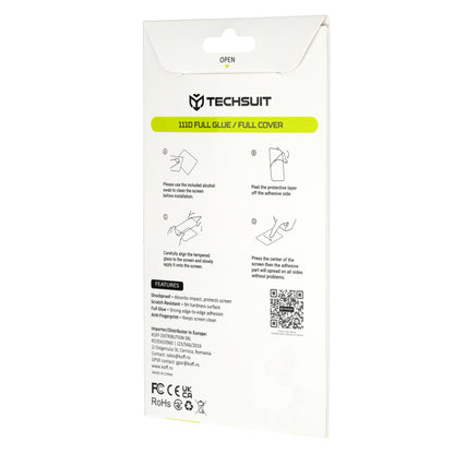 Ochranná fólia na displej Techsuit pre Realme C100 5G, tvrdené sklo, Full Glue, 111D, čierna