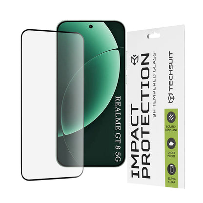 Ochranná fólia Techsuit na displej pre Realme GT 8 Pro, Tvrdené sklo, 111D, Čierna