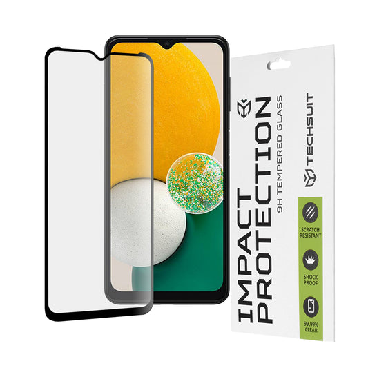 Ochranná fólia na displej Techsuit pre Samsung Galaxy A04 A045 / A04s A047 / A13 5G A136, tvrdené sklo, Full Glue, 111D, čierna