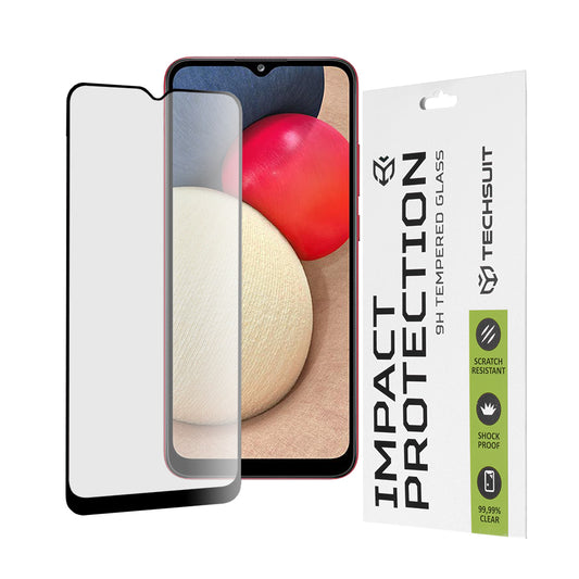 Ochranná fólia na displej Techsuit pre Samsung Galaxy A04e A042 / M04 M045 / A03 A035 / A03 Core A032, tvrdené sklo, Full Glue, 111D, čierna