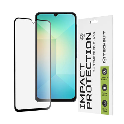 Ochranná fólia na displej Techsuit pre Samsung Galaxy A06 A065, tvrdené sklo, Full Glue, 111D, čierna