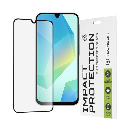 Ochranná fólia na displej Techsuit pre Samsung Galaxy A17 4G / A17 5G / A16 5G A166 / A16 4G A165, tvrdené sklo, Full Glue, 111D, čierna