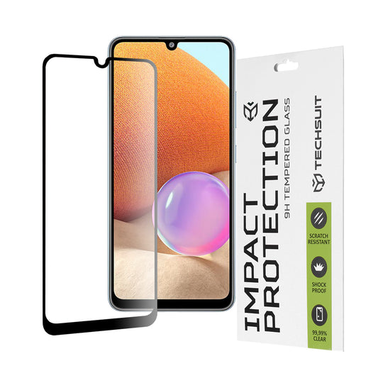 Ochranná fólia na displej Techsuit pre Samsung Galaxy A33 5G A336 / A32 A325, tvrdené sklo, Full Glue, 111D, čierna
