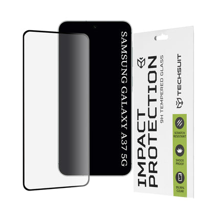 Ochranná fólia na displej Techsuit pre Samsung Galaxy A37 5G, Tvrdené sklo, Full Glue, 111D, Čierna